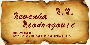 Nevenka Miodragović vizit kartica